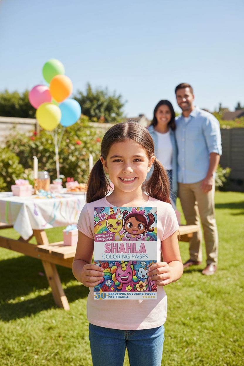 Shahla coloring book in use