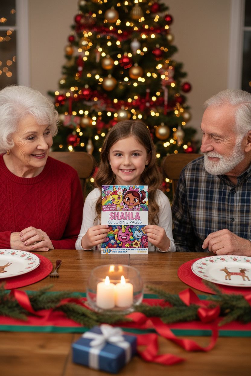 Shahla Christmas coloring pages gift