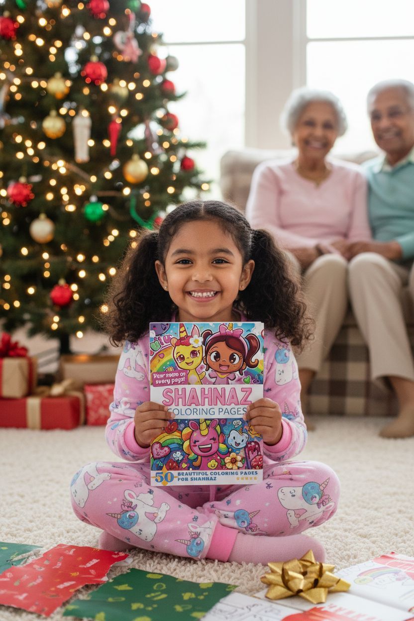 Shahnaz Christmas coloring pages gift