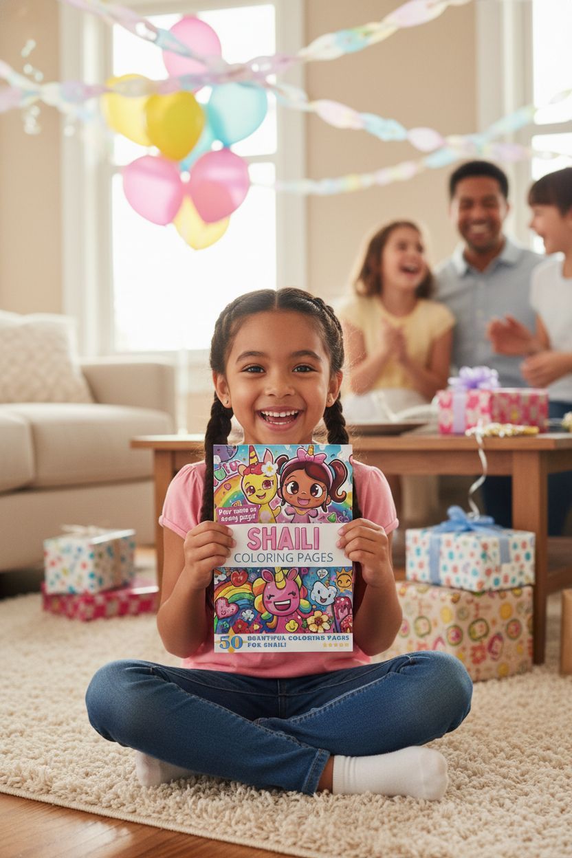 Shaili coloring book in use