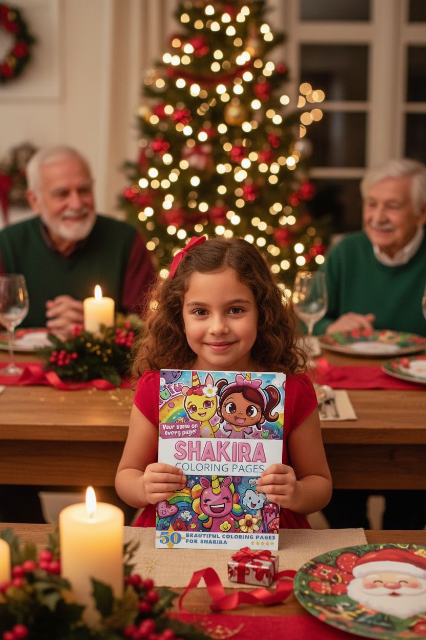 Shakira Christmas coloring pages gift