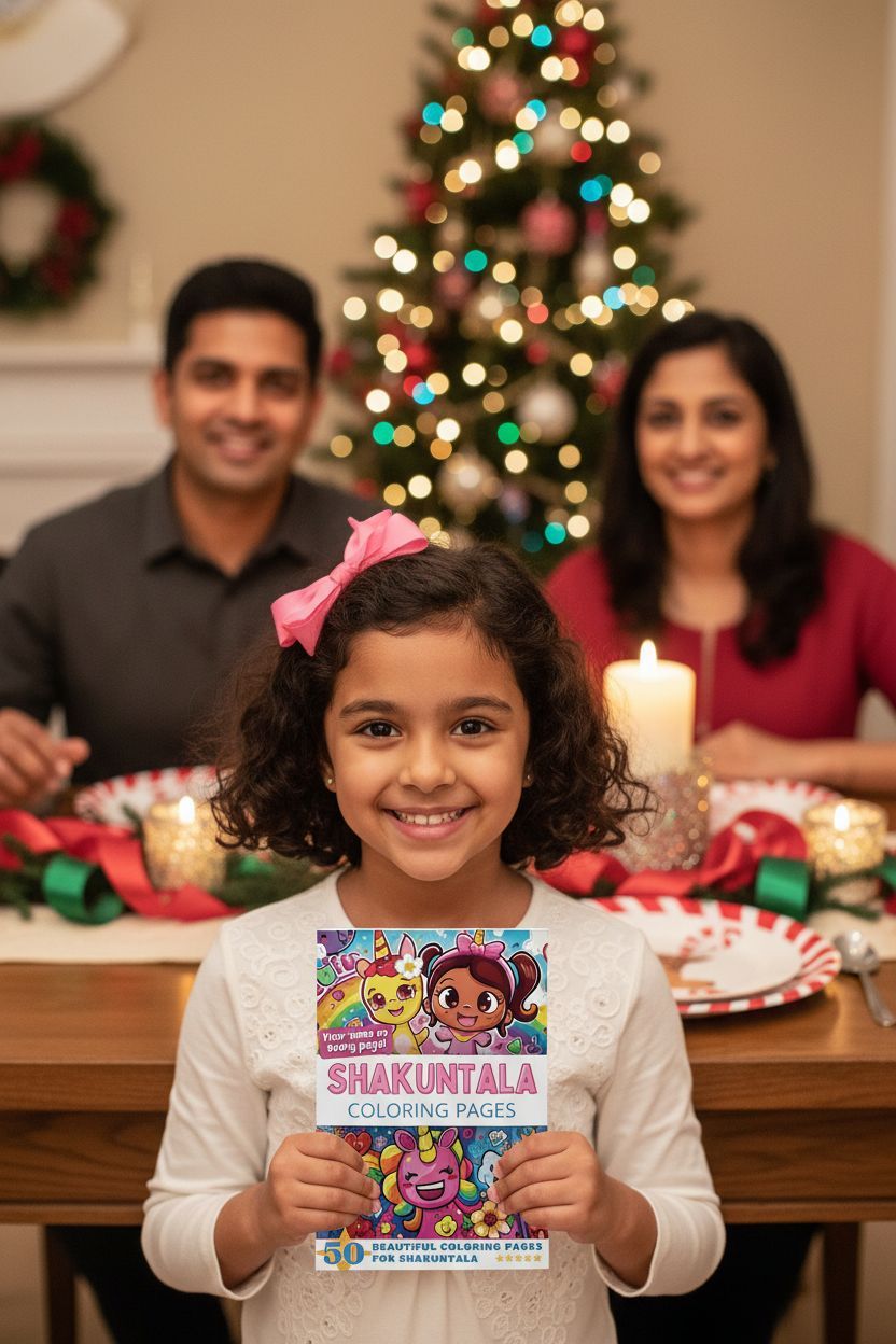 Shakuntala Christmas coloring pages gift
