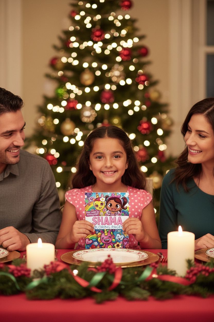 Shama Christmas coloring pages gift