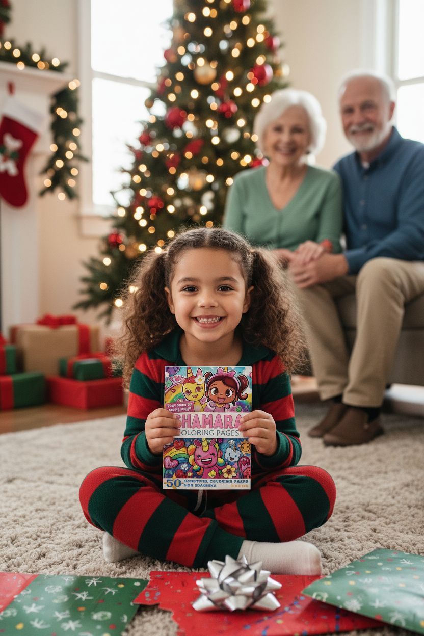 Shamara Christmas coloring pages gift