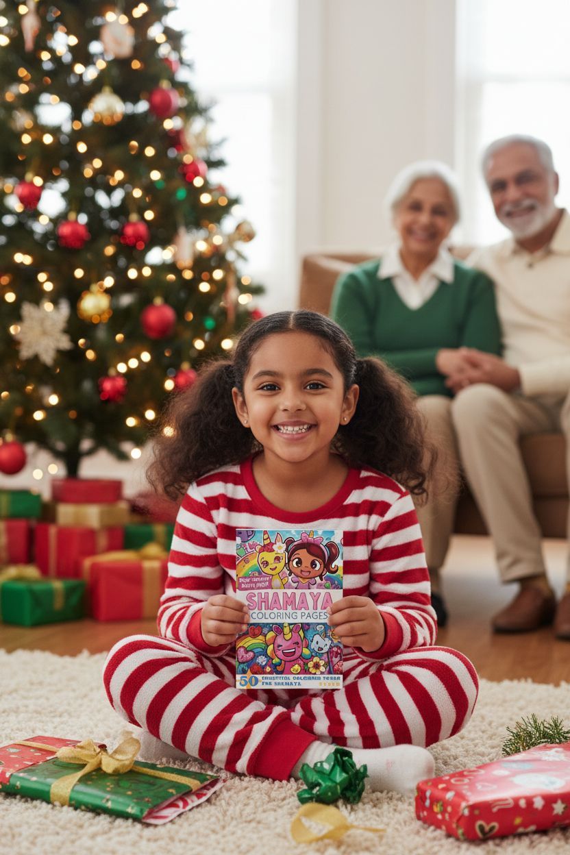 Shamaya Christmas coloring pages gift