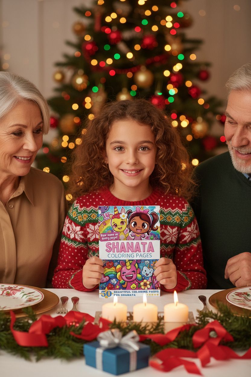 Shanata Christmas coloring pages gift