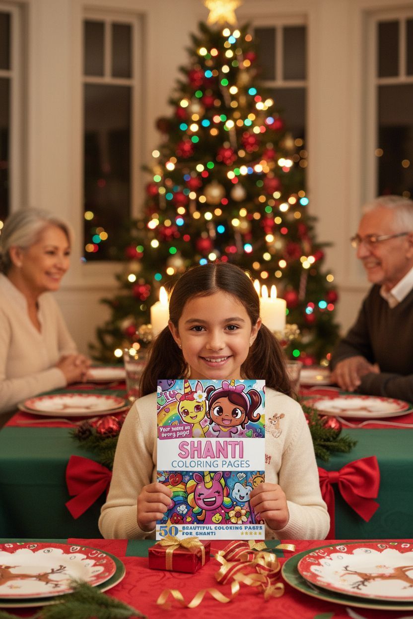 Shanti Christmas coloring pages gift