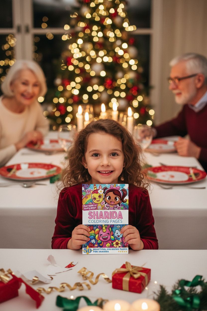 Sharida Christmas coloring pages gift
