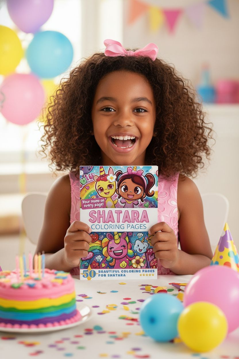Shatara coloring book in use