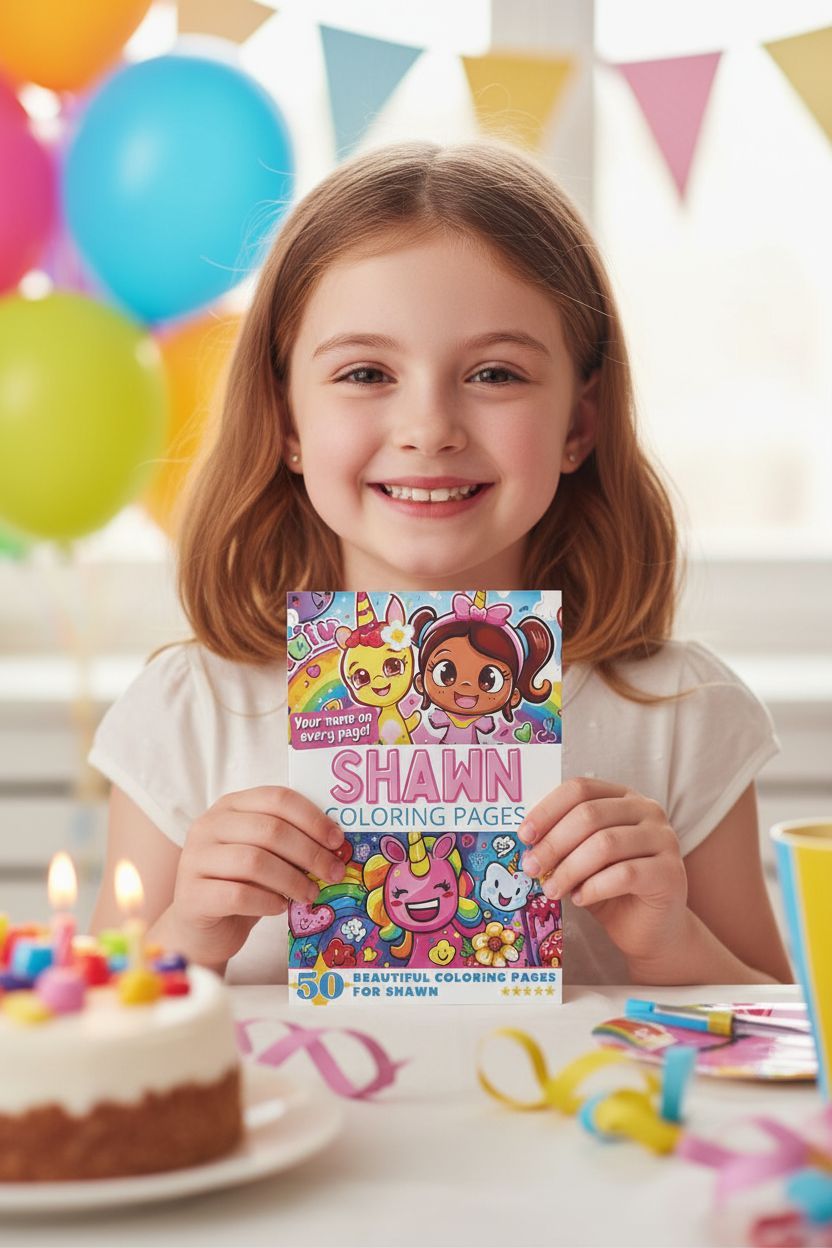 Shawn coloring book in use