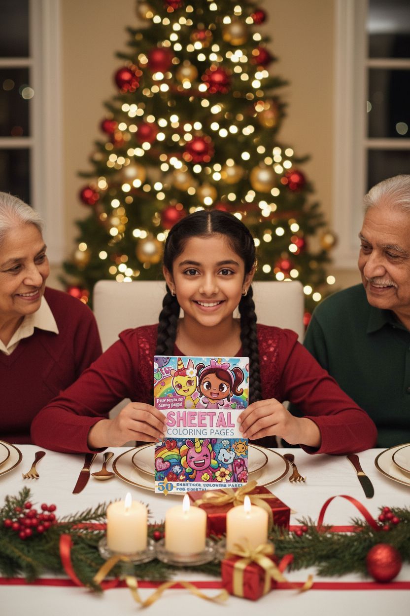 Sheetal Christmas coloring pages gift
