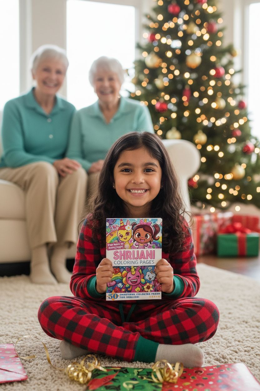 Shrijani Christmas coloring pages gift