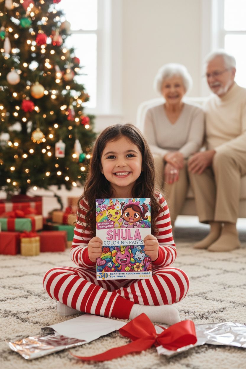 Shula Christmas coloring pages gift