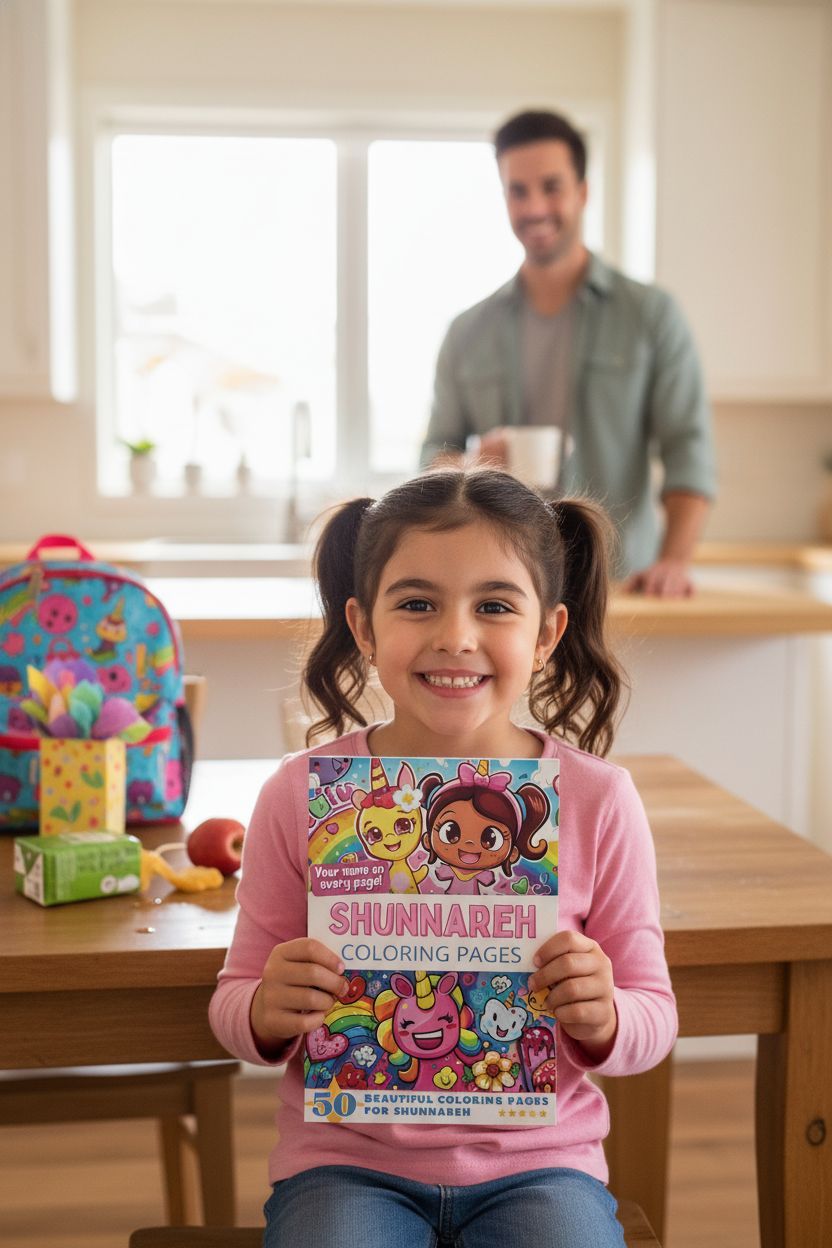 Shunnareh coloring book in use