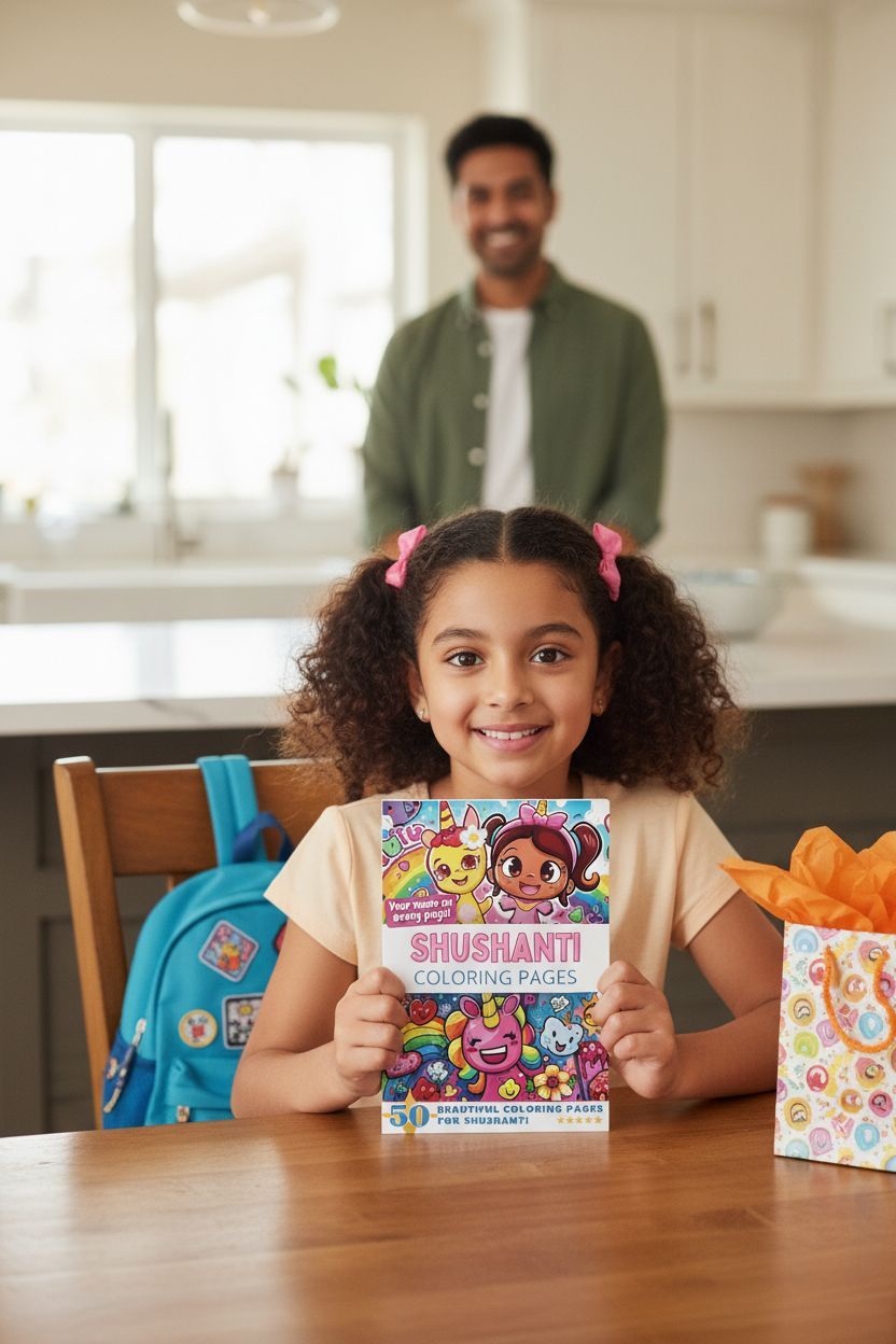 Shushanti coloring book in use