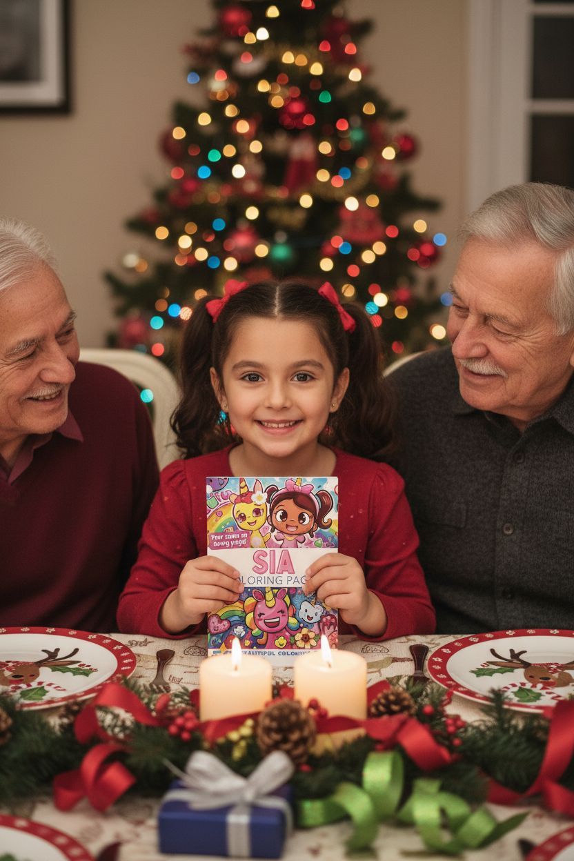 Sia Christmas coloring pages gift