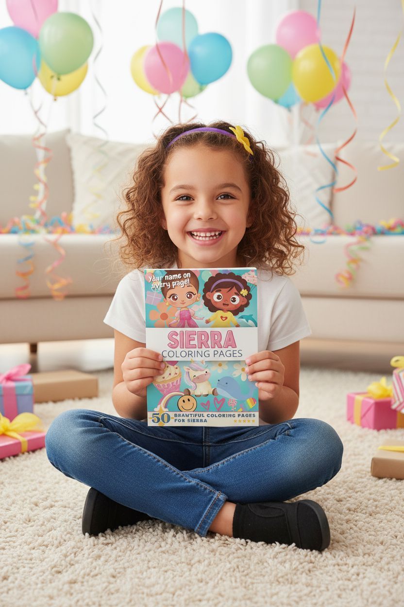 Sierra coloring book in use