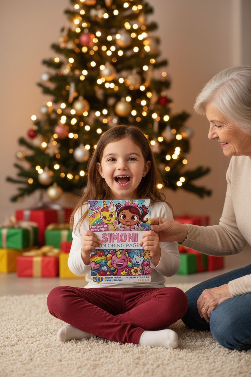 Simoni Christmas coloring pages gift
