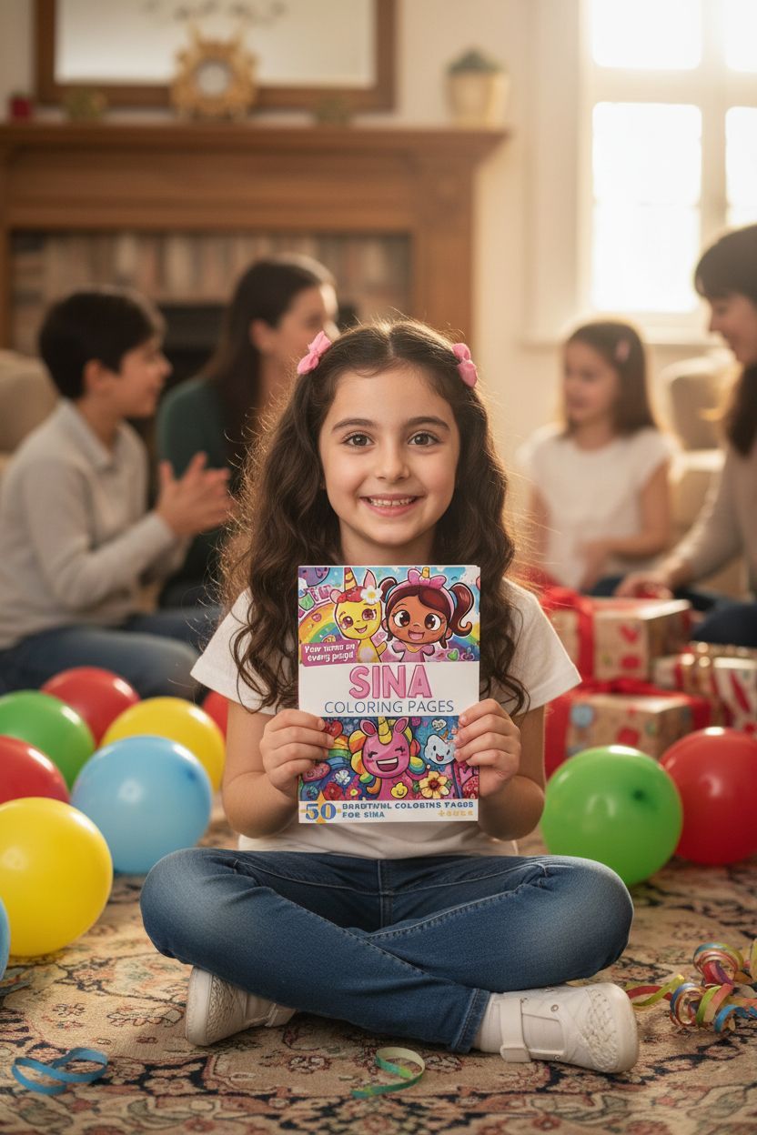 Sina coloring book in use