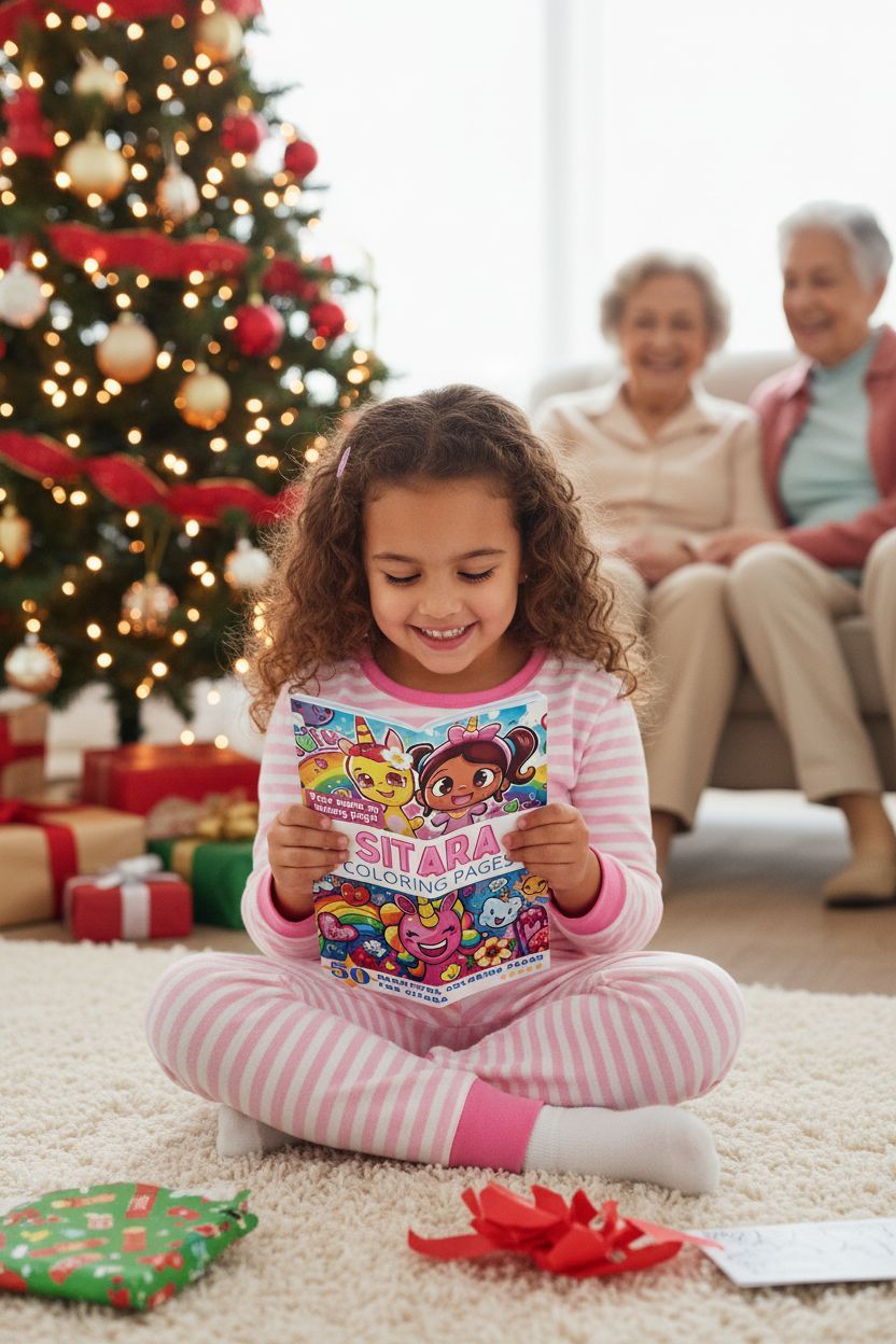 Sitara Christmas coloring pages gift