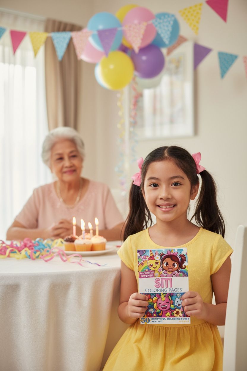 Siti coloring book in use