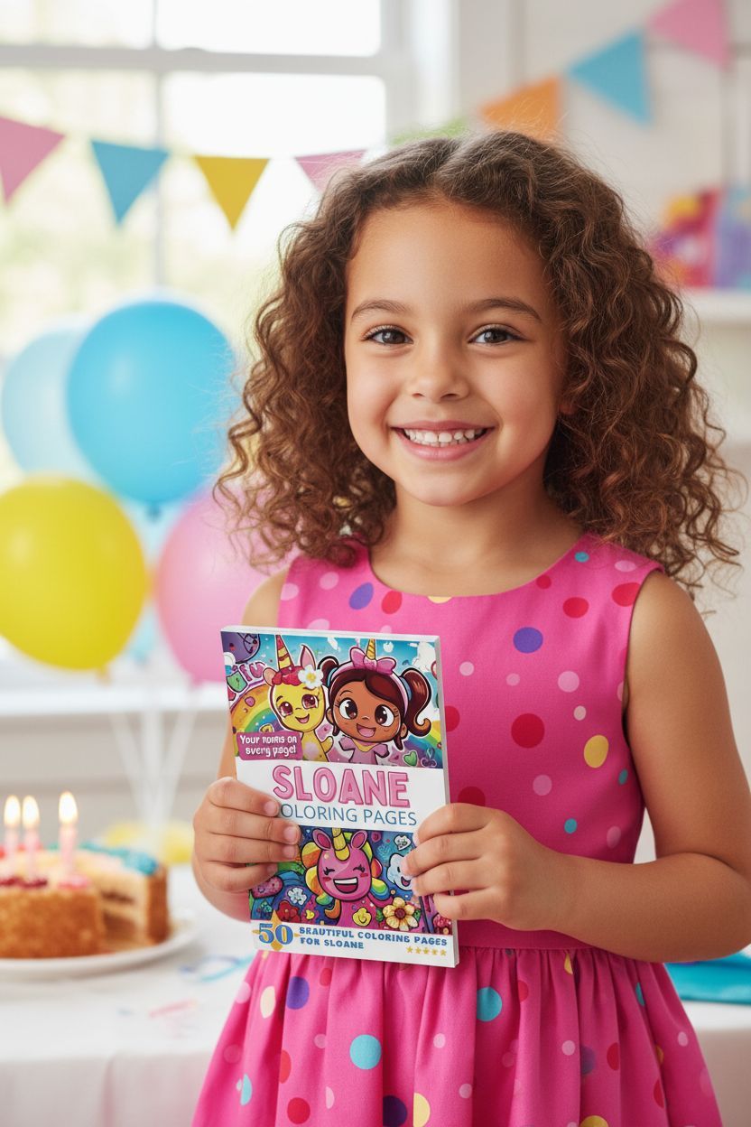 Sloane coloring book in use