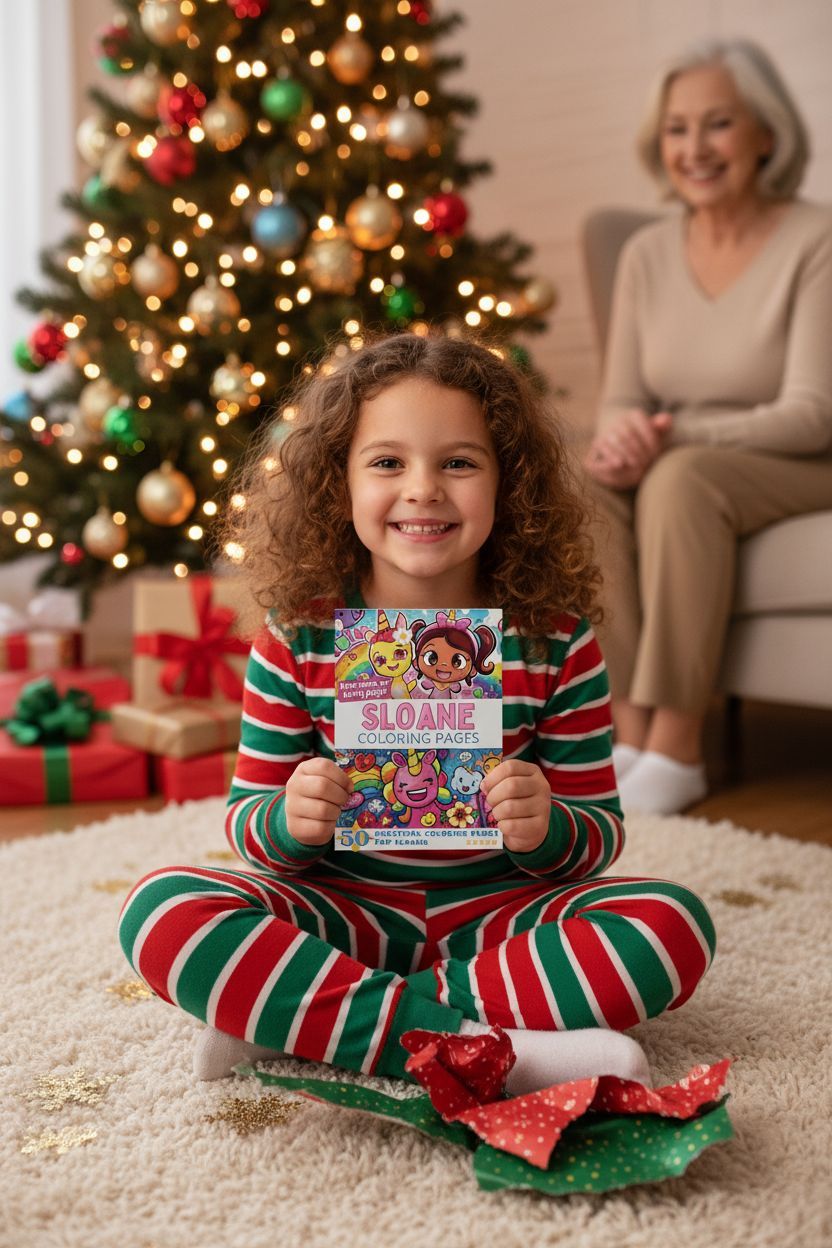 Sloane Christmas coloring pages gift