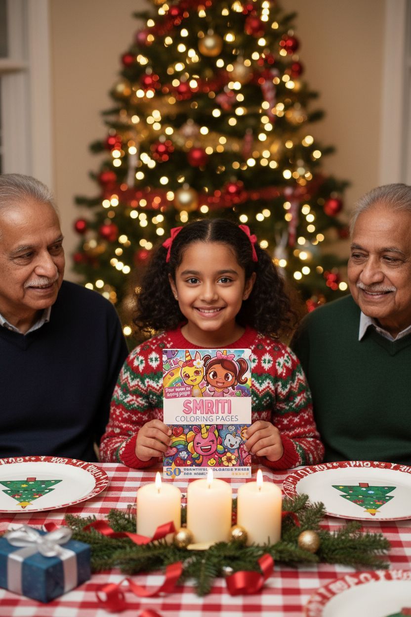 Smriti Christmas coloring pages gift
