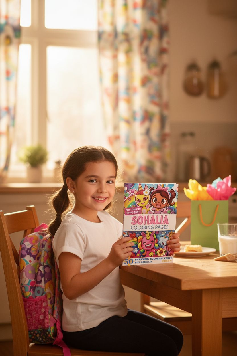 Sohalia coloring book in use