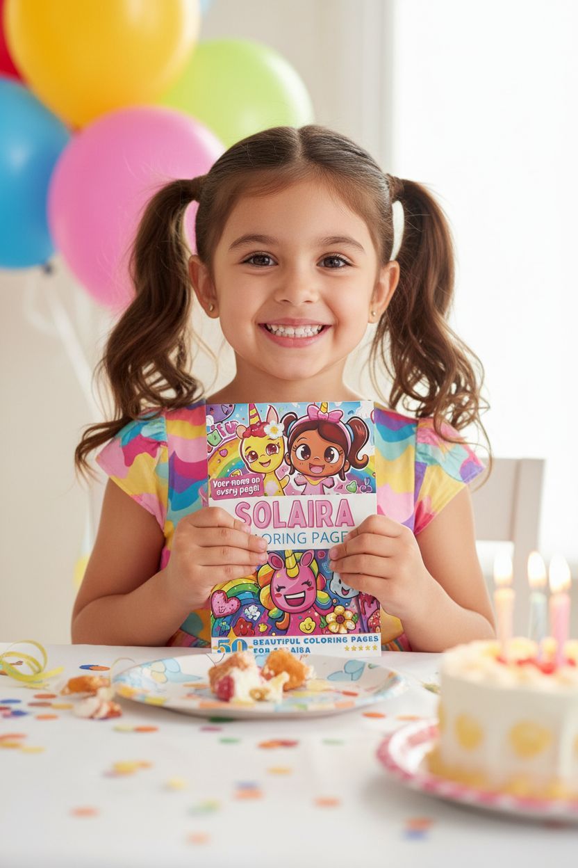 Solaira coloring book in use