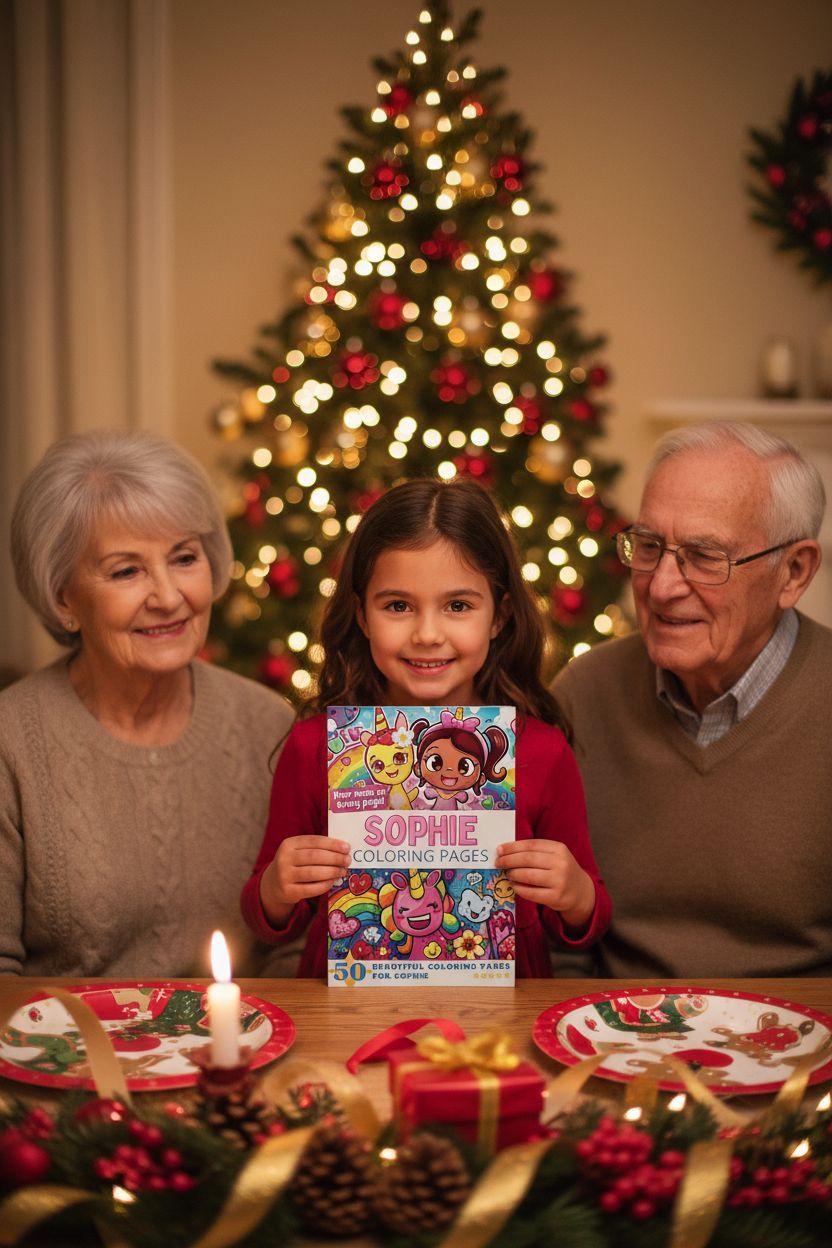 Sophie Christmas coloring pages gift