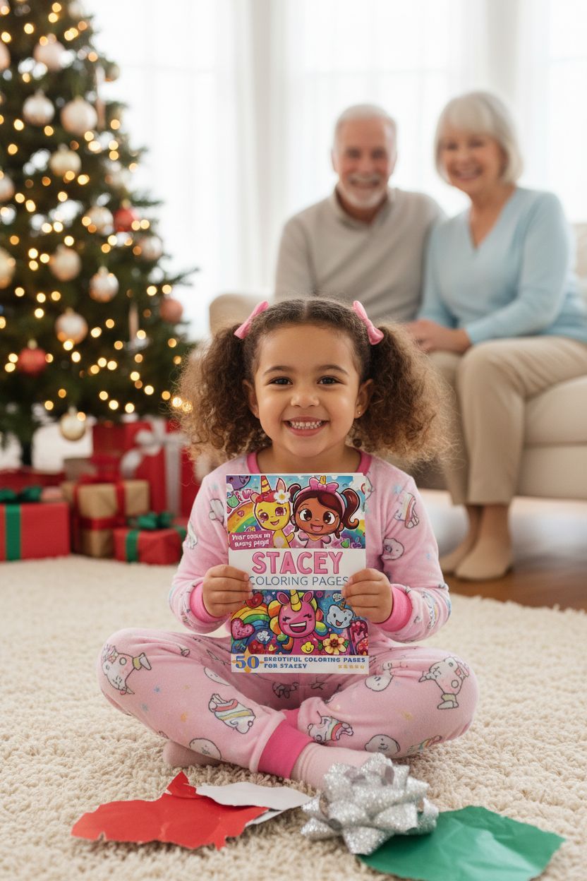 Stacey Christmas coloring pages gift