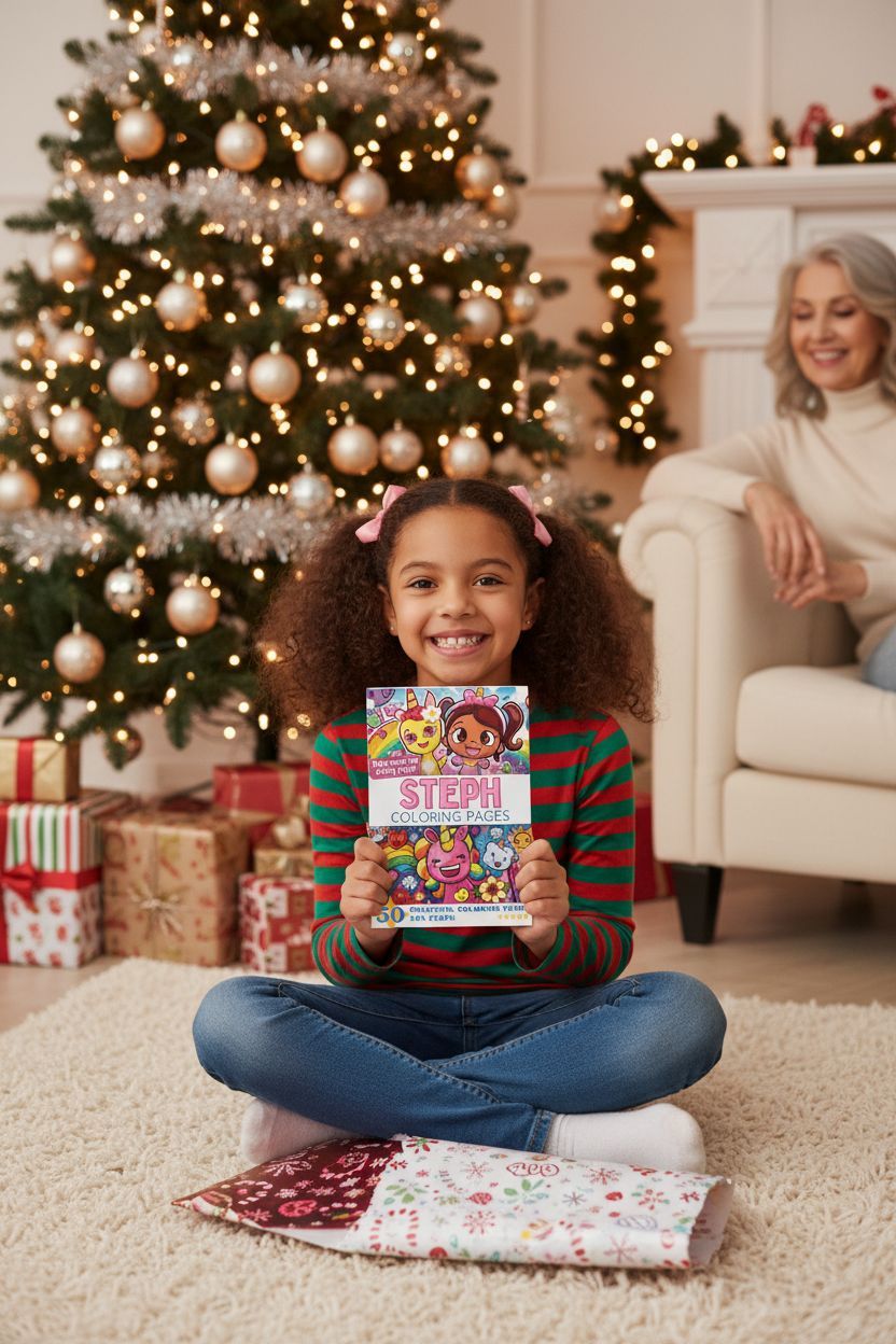 Steph Christmas coloring pages gift