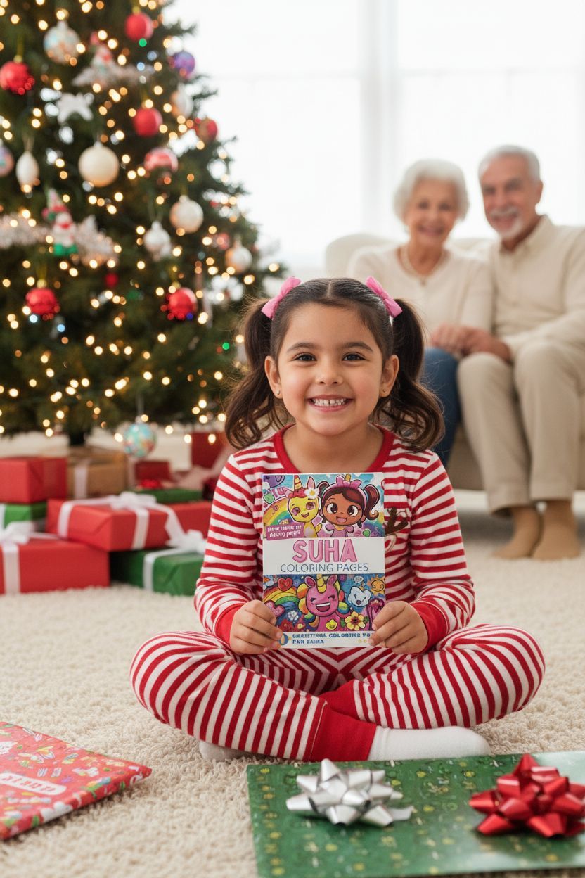 Suha Christmas coloring pages gift