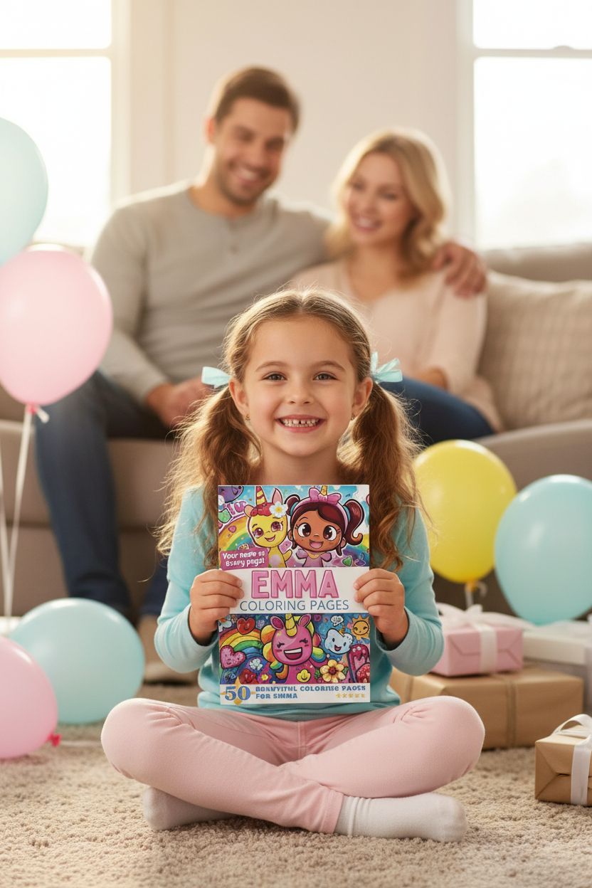 Sumana coloring book in use