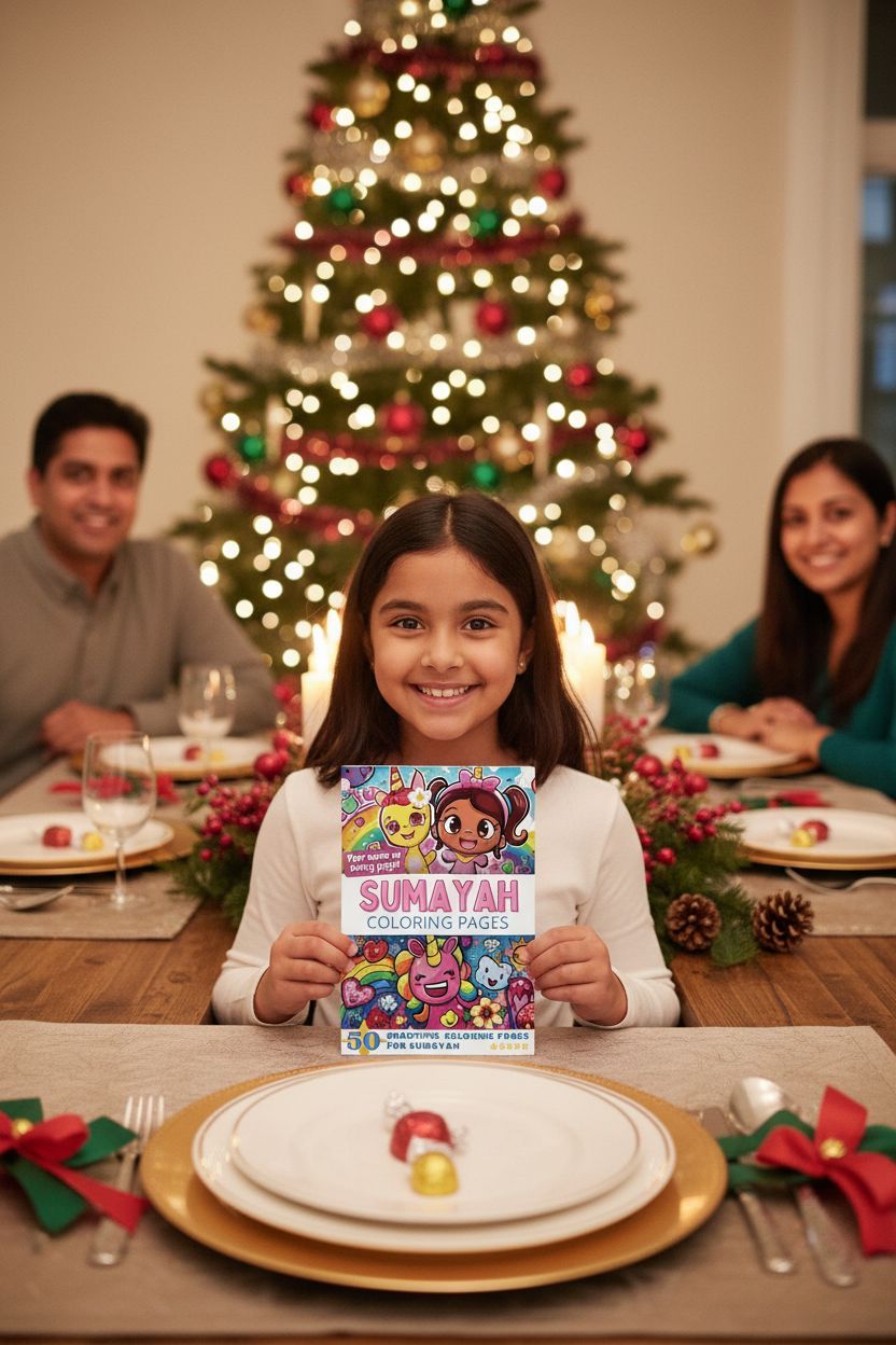 Sumayah Christmas coloring pages gift