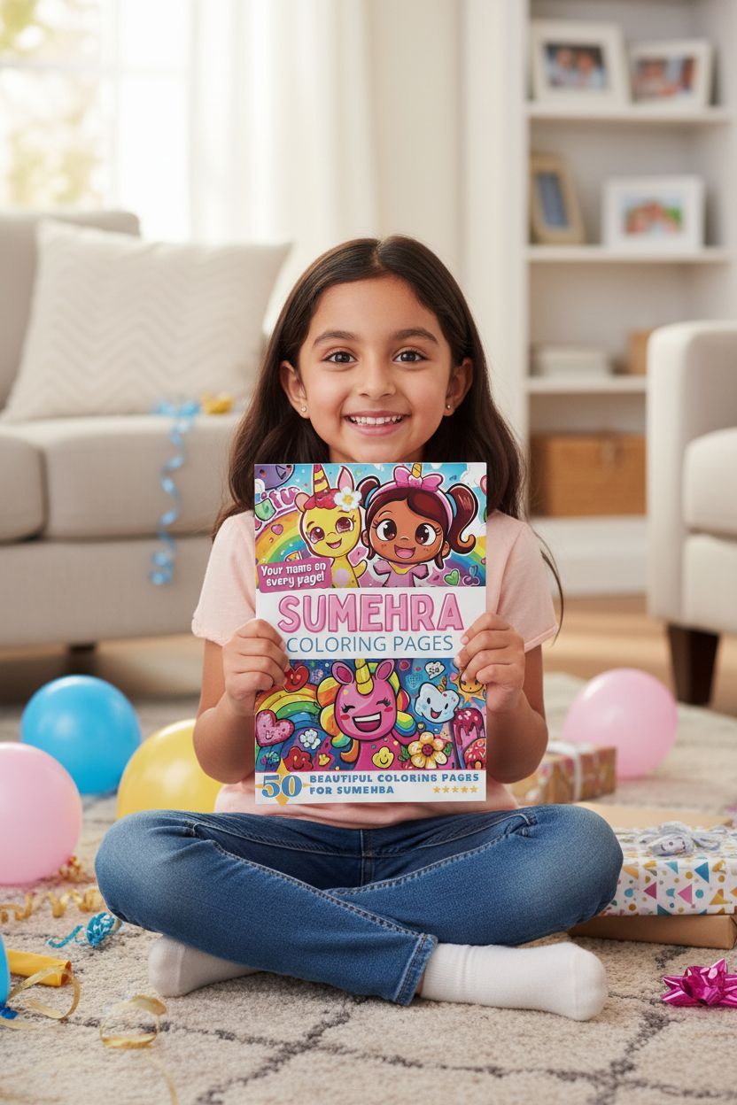 Sumehra coloring book in use