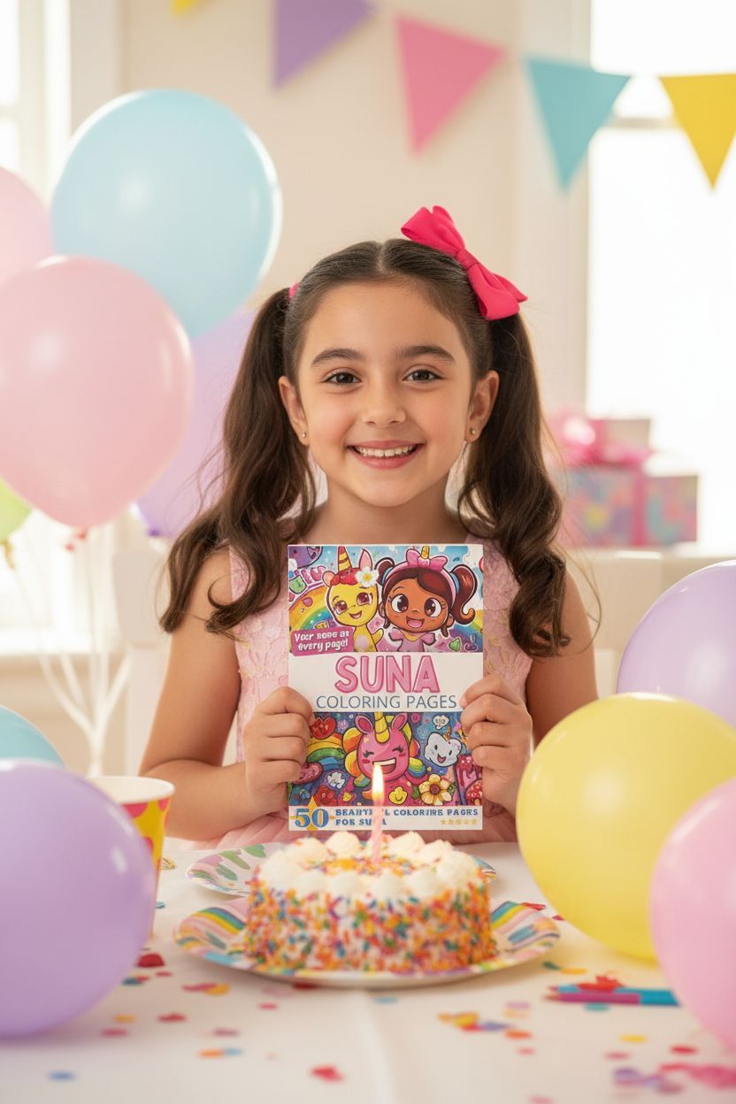 Suna coloring book in use