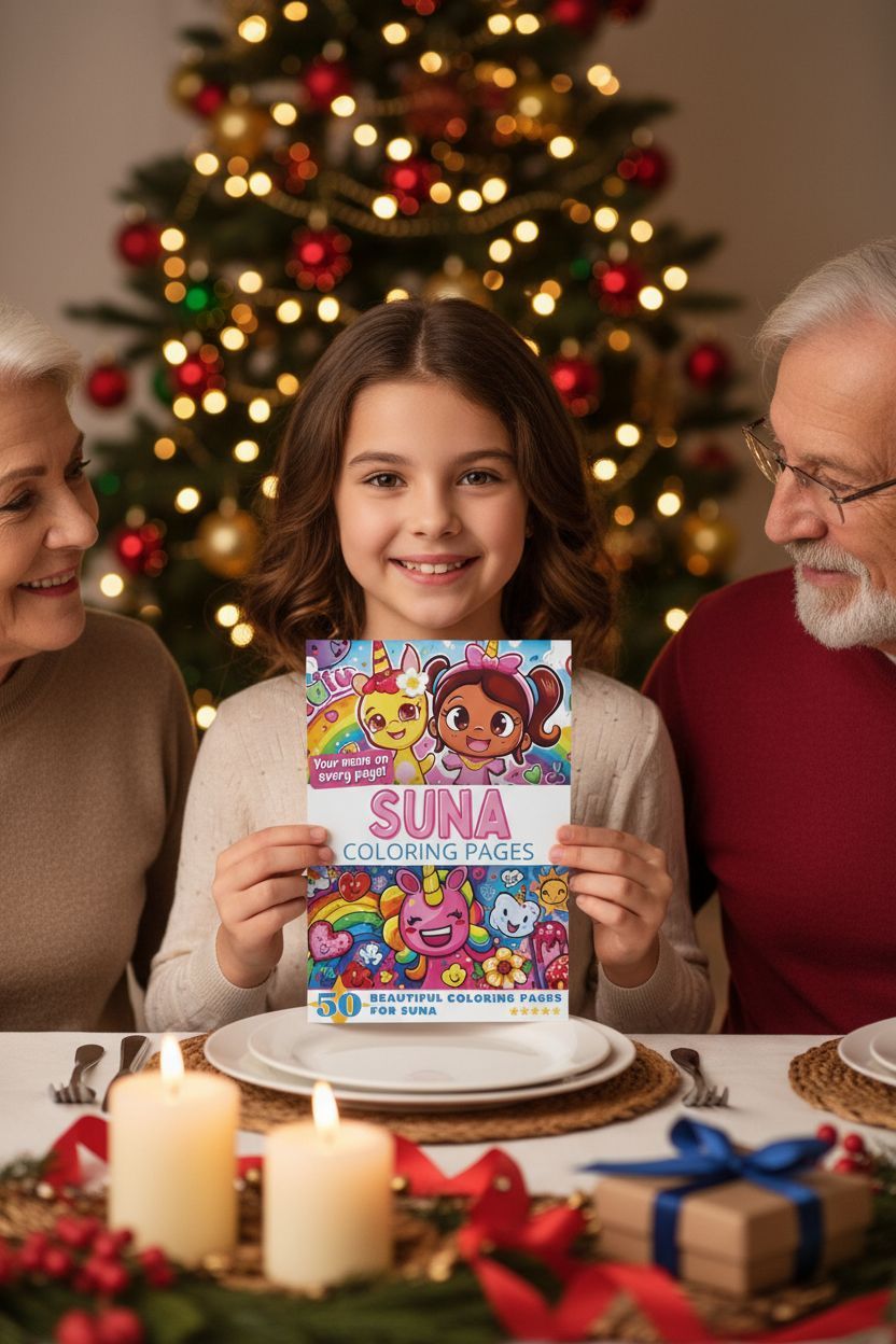 Suna Christmas coloring pages gift