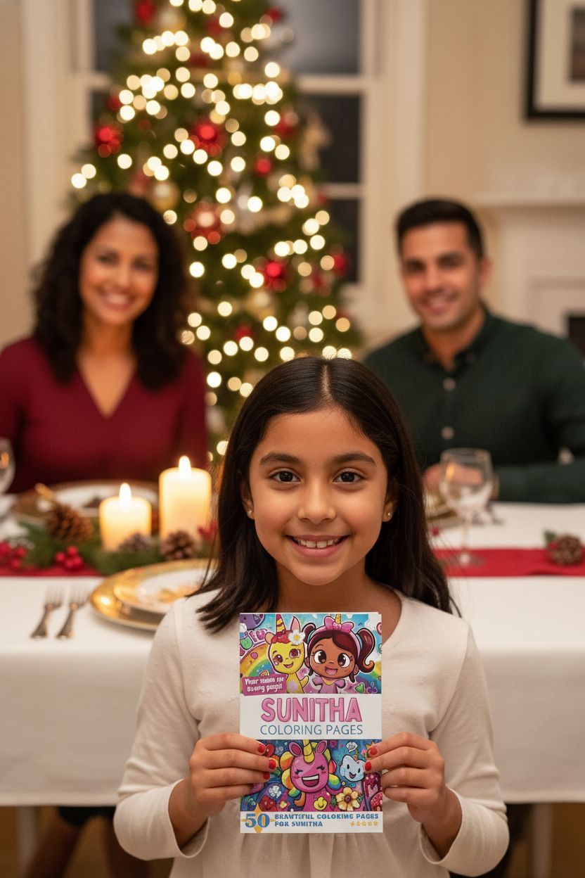 Sunitha Christmas coloring pages gift