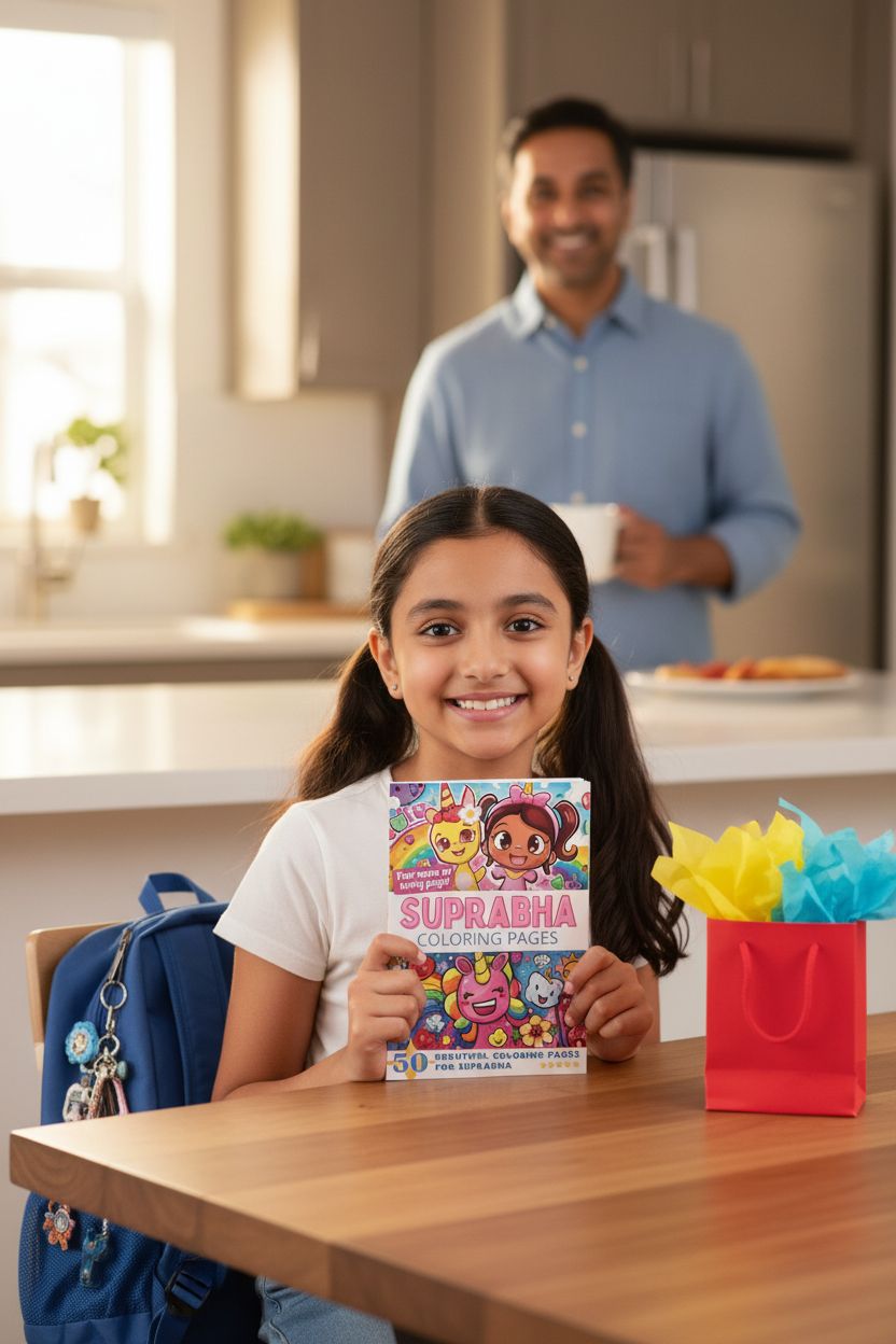 Suprabha coloring book in use