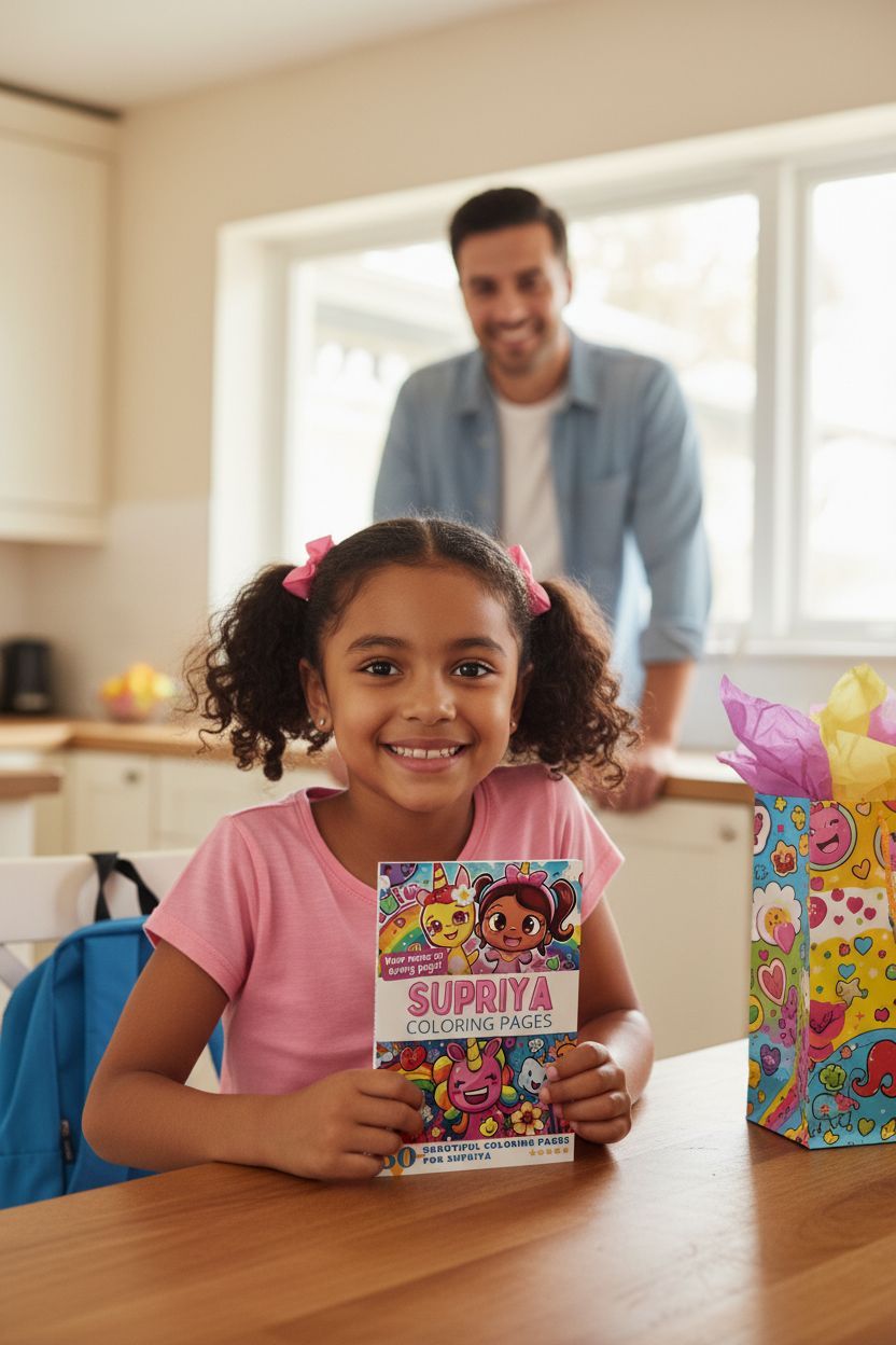 Supriya coloring book in use