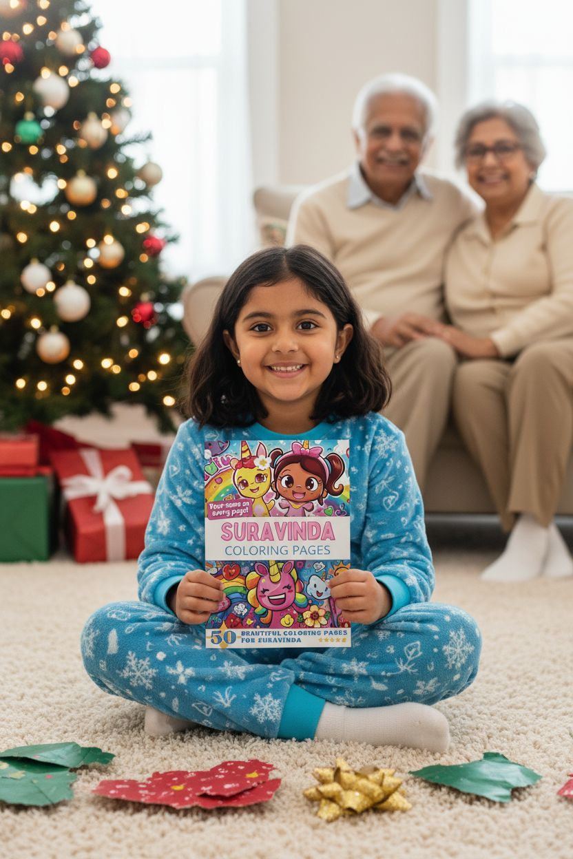 Suravinda Christmas coloring pages gift