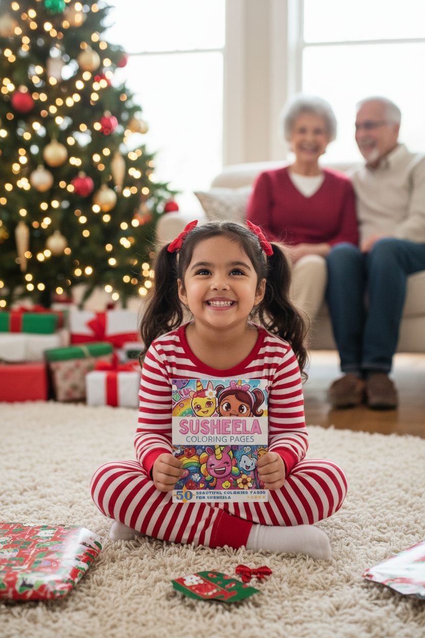 Susheela Christmas coloring pages gift