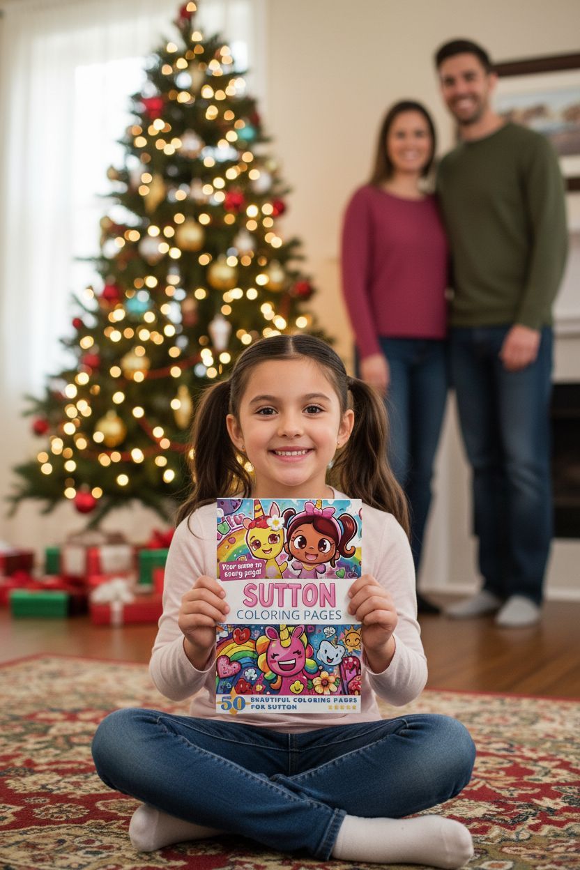 Sutton Christmas coloring pages gift