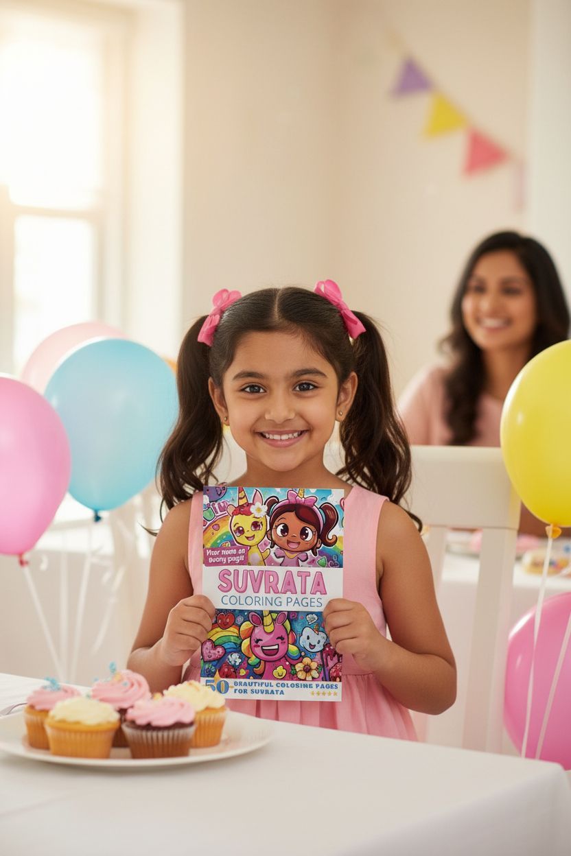 Suvrata coloring book in use