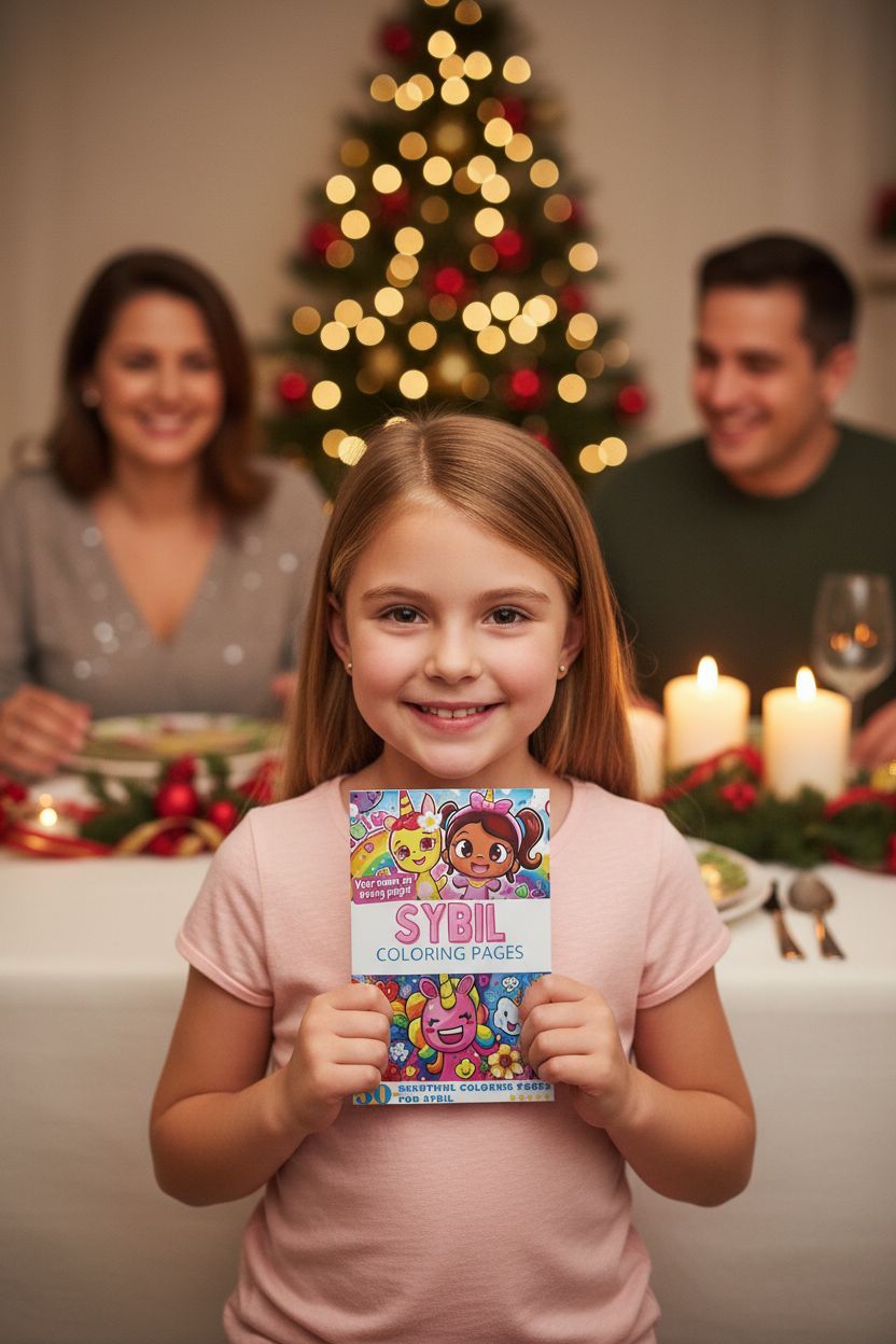 Sybil Christmas coloring pages gift