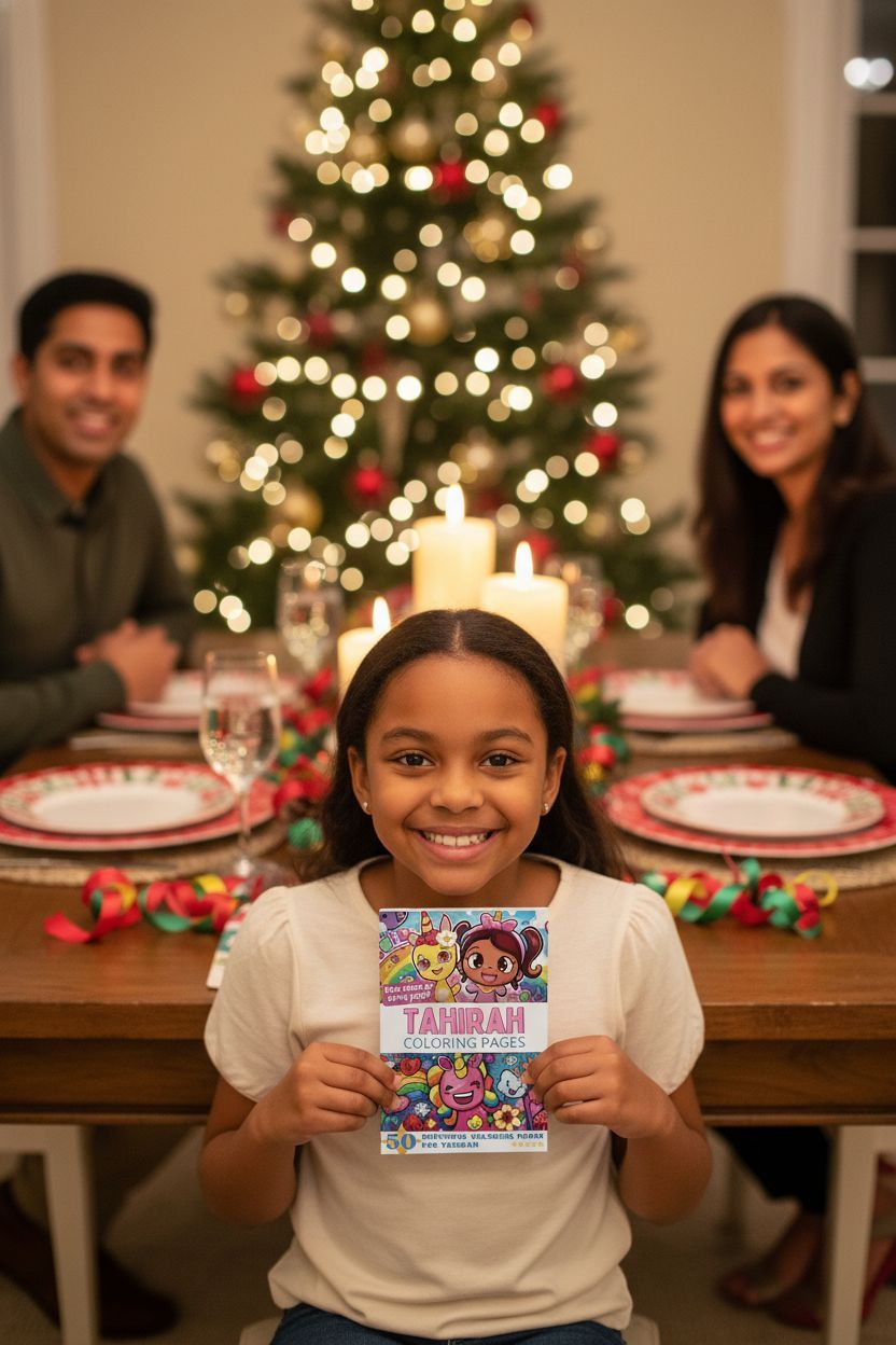 Tahirah Christmas coloring pages gift