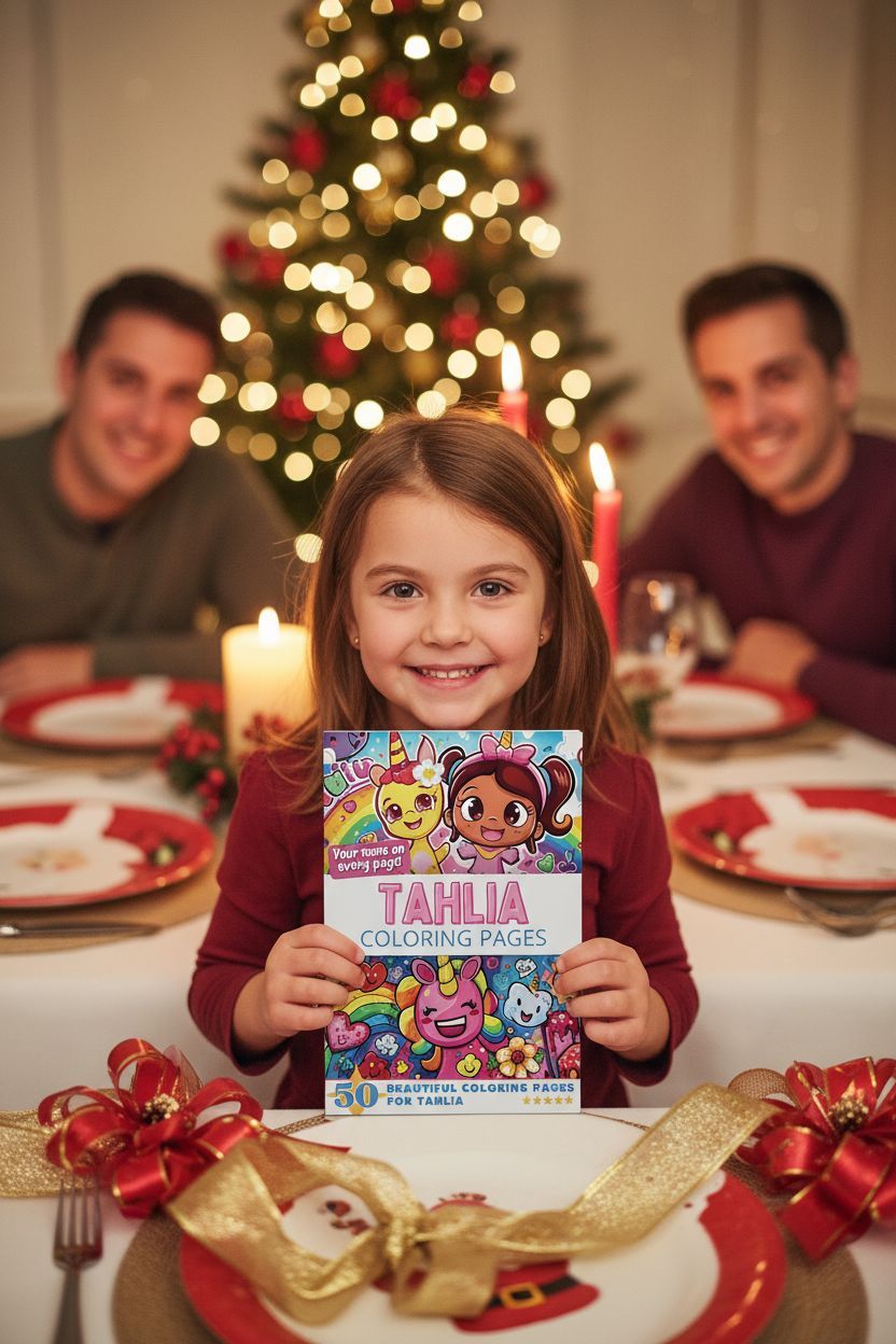 Tahlia Christmas coloring pages gift