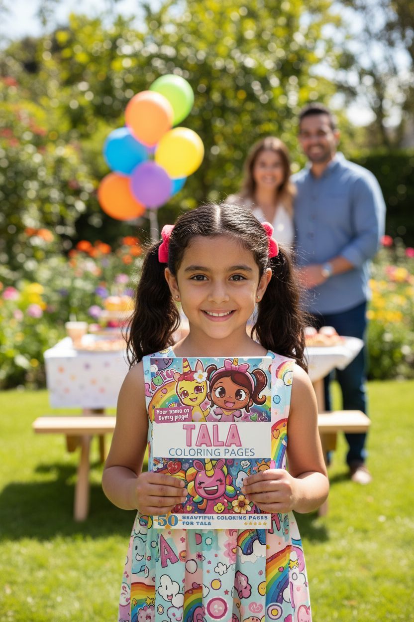 Tala coloring book in use